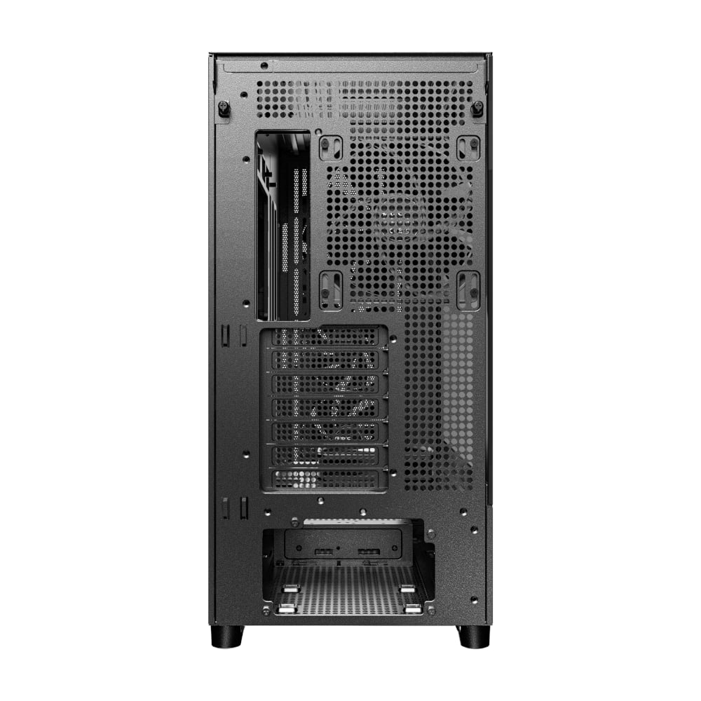 Antec FLUX ATX WOOD Mid Tower Gaming Chassis – Black Antec