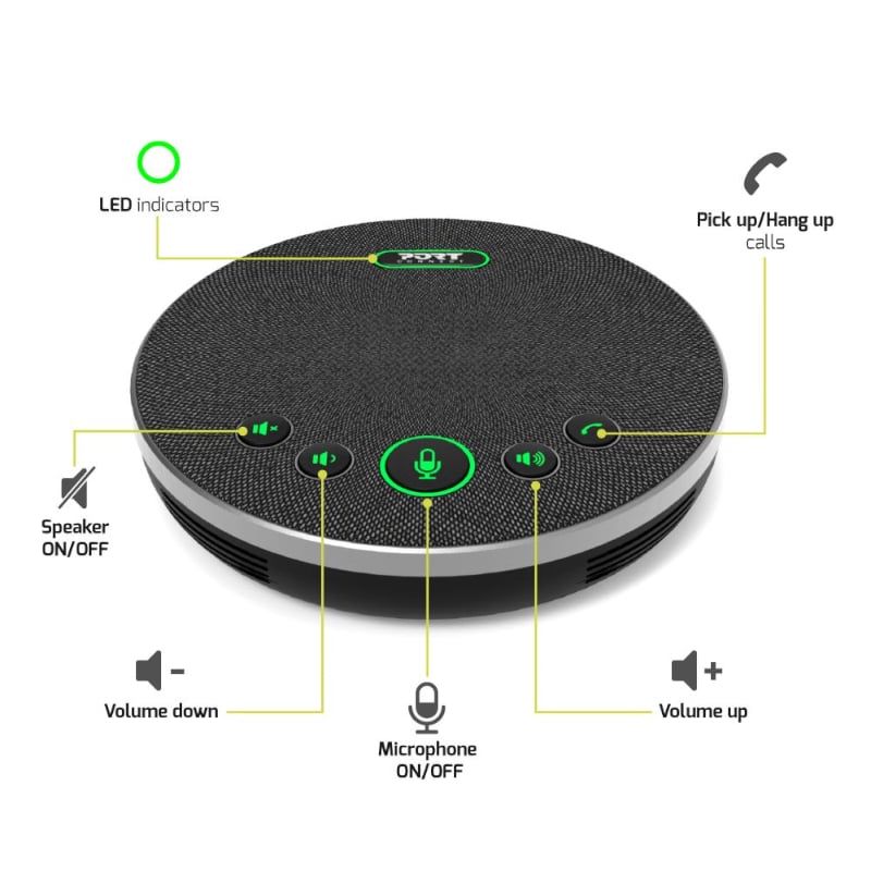 Port Connect Conference Room Speaker with Omidirectional Microphone Port