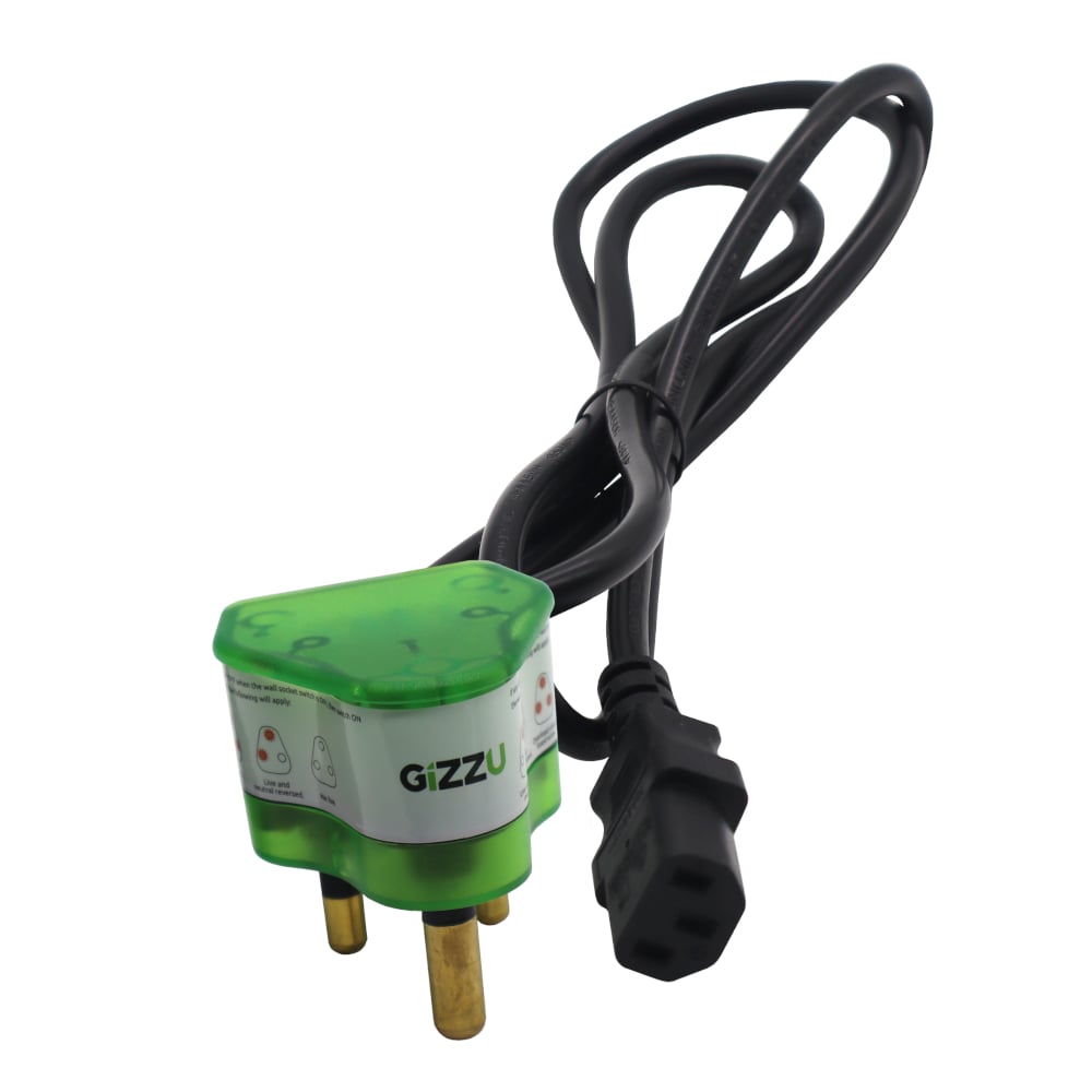 Gizzu Surge Protector 10A Kettle Plug Cable 1.5M Gizzu