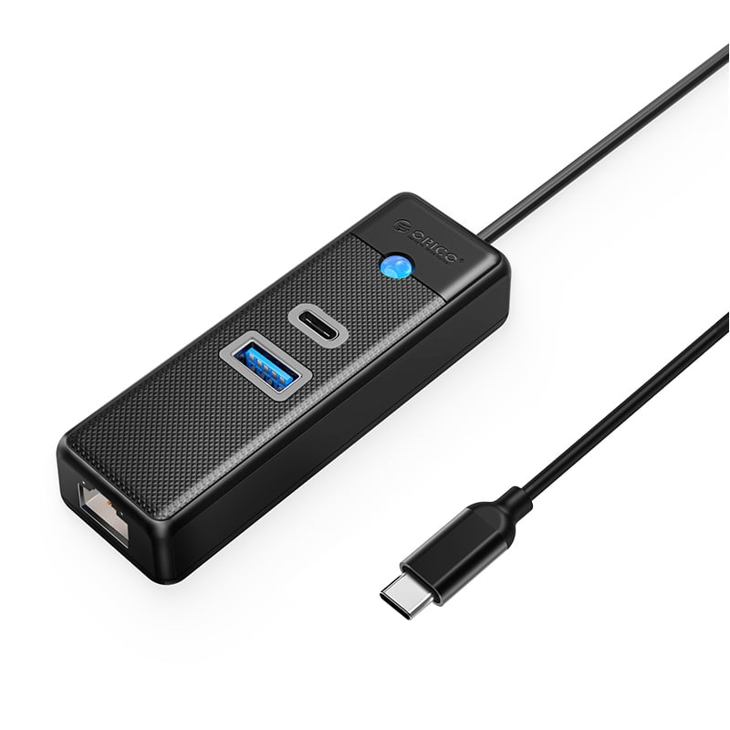 ORICO HUB TYPEC 3 PORT W/ GBE 50CM BK Orico