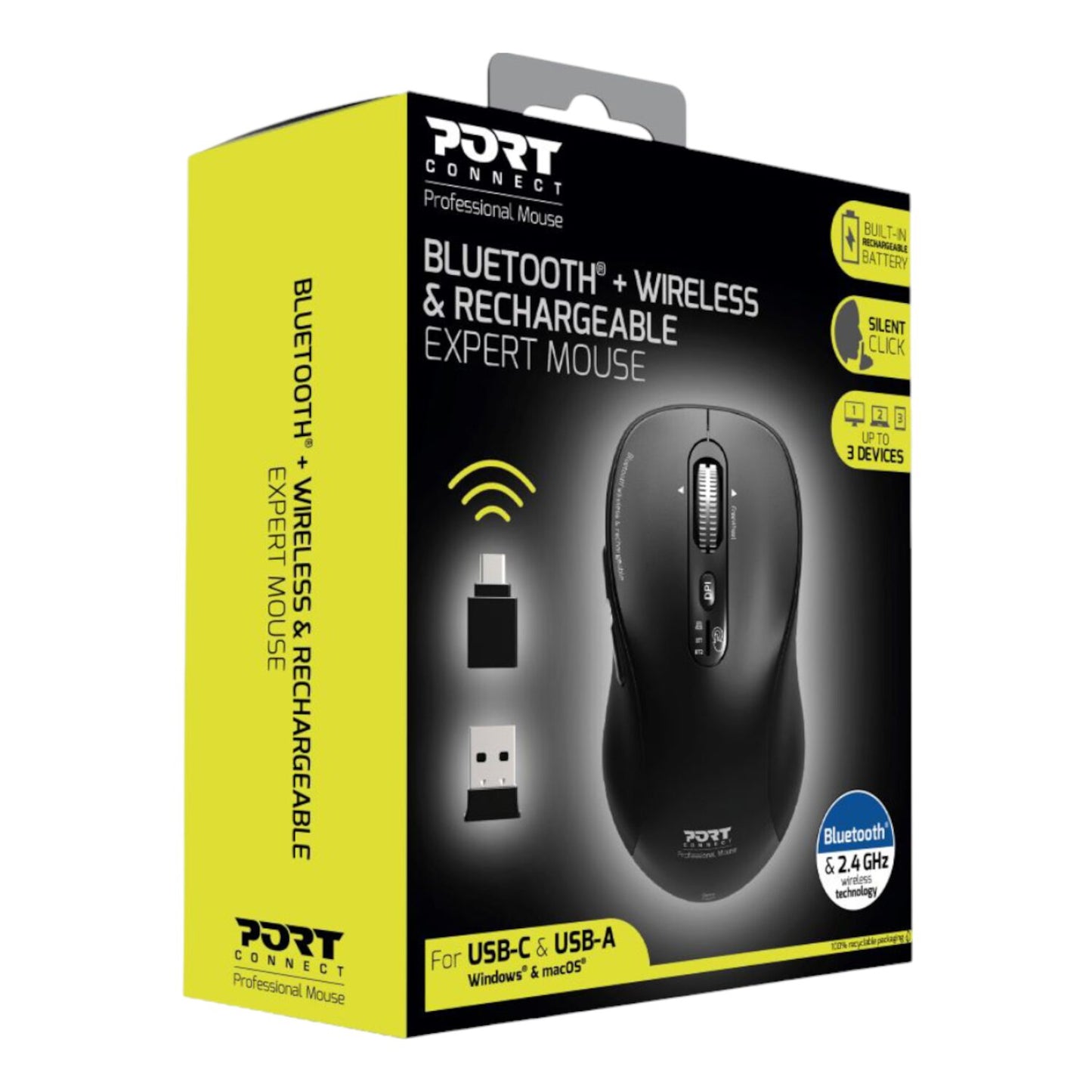 Port Connect Expert Wireless Bluetooth® Mouse Port