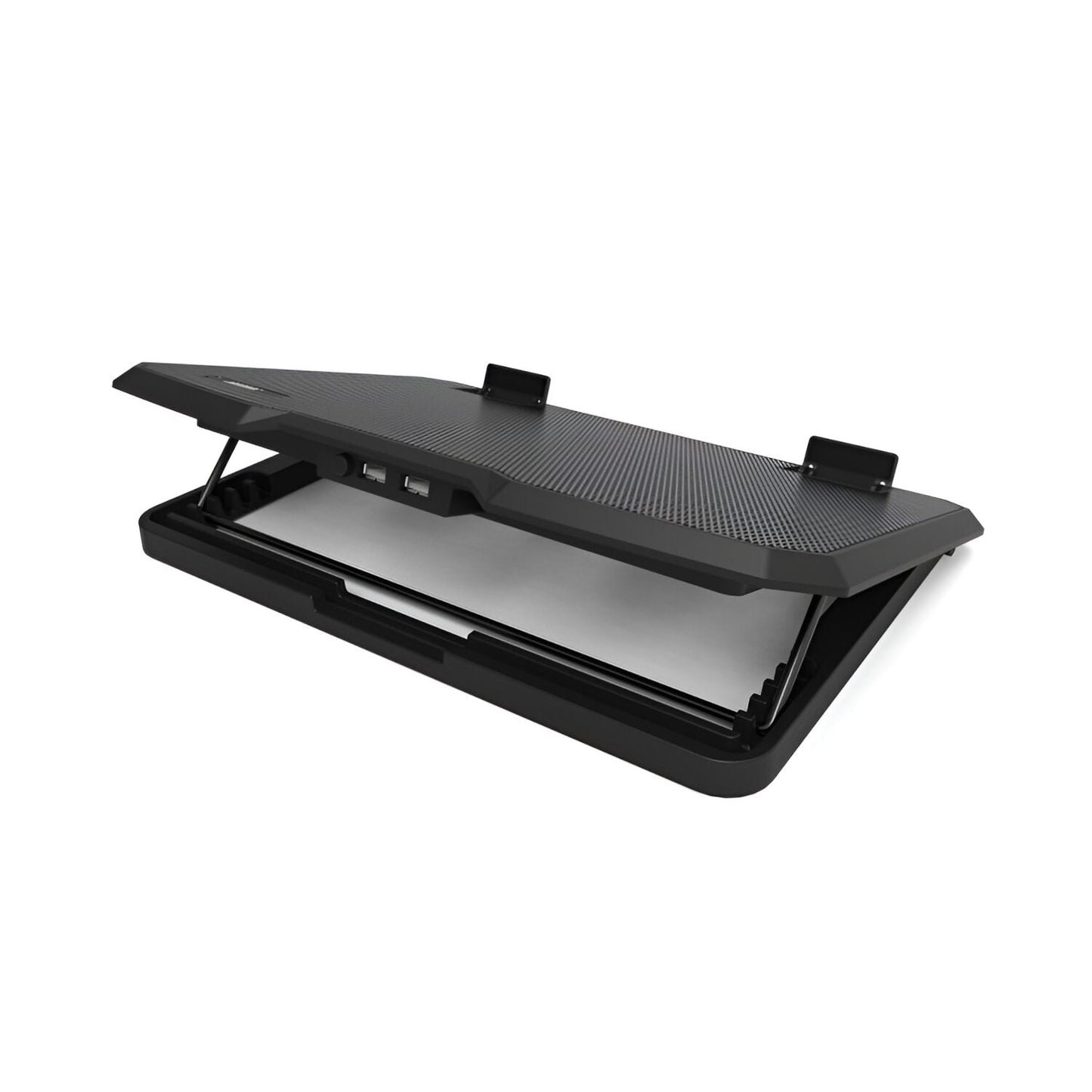 Port Ergonomic Notebook Cooler Pro, with Dual Fans & USB Ports Port