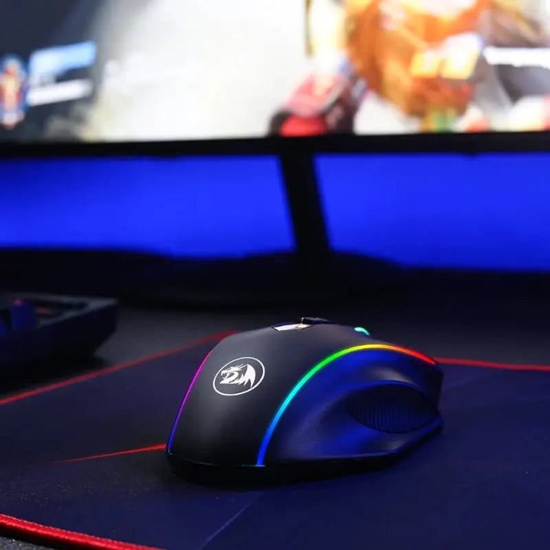 REDRAGON VAMPIRE ELITE Wireless 16000DPI|8 Button|Ergonomic Design|P3335 Optical Sensor|Type-C Cable|RGB Backlit Gaming Mouse – Black Y.M Techprops
