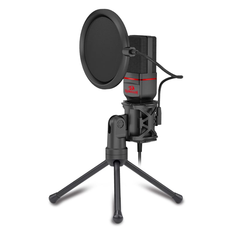 REDRAGON SEYFERT 3.5mm Aux Gaming Mic and Tripod – Black Redragon