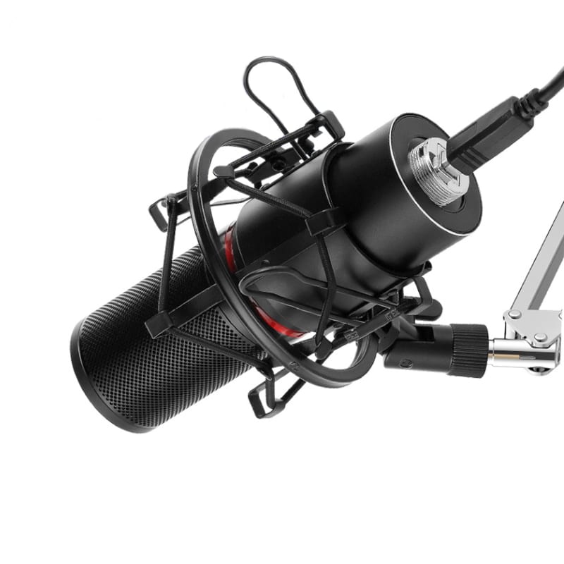 REDRAGON BLAZAR Cardioid USB Gaming Mic and Tripod – Black Redragon