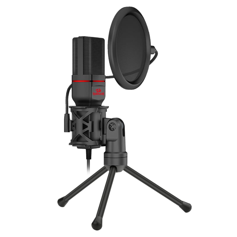 REDRAGON SEYFERT 3.5mm Aux Gaming Mic and Tripod – Black Redragon