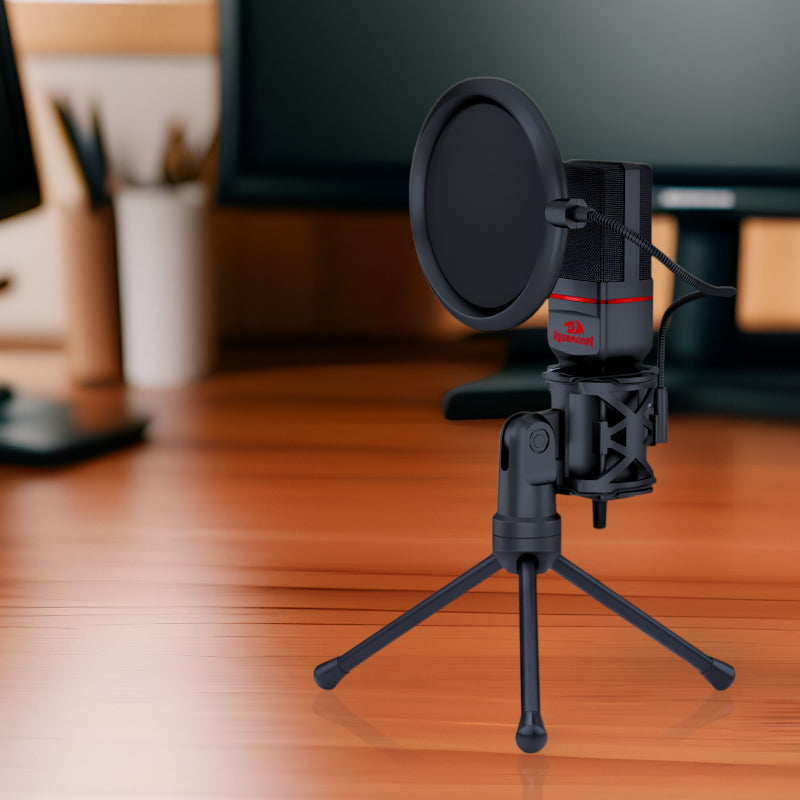 REDRAGON SEYFERT 3.5mm Aux Gaming Mic and Tripod – Black Redragon