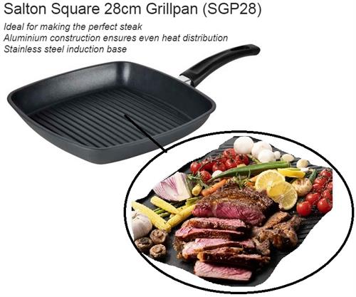 Salton 28cm Square Non Stick Grill Pan Salton