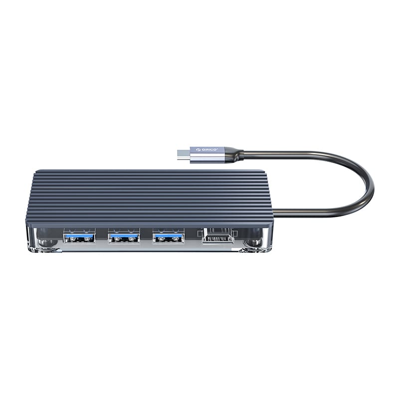 ORICO 6 Port Type-C Transparent Hub – Grey Orico