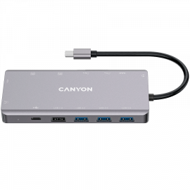 CANYON hub DS-12 13in1 4k USB-C Dark Grey CANYON