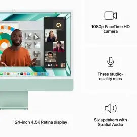 24-inch iMac with Retina 4.5K display: Apple M3 chip with 8‑core CPU and 8‑core GPU, 256GB SSD Apple