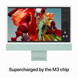 24-inch iMac with Retina 4.5K display: Apple M3 chip with 8‑core CPU and 10‑core GPU, 256GB SSD