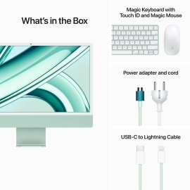 24-inch iMac with Retina 4.5K display: Apple M3 chip with 8‑core CPU and 8‑core GPU, 256GB SSD