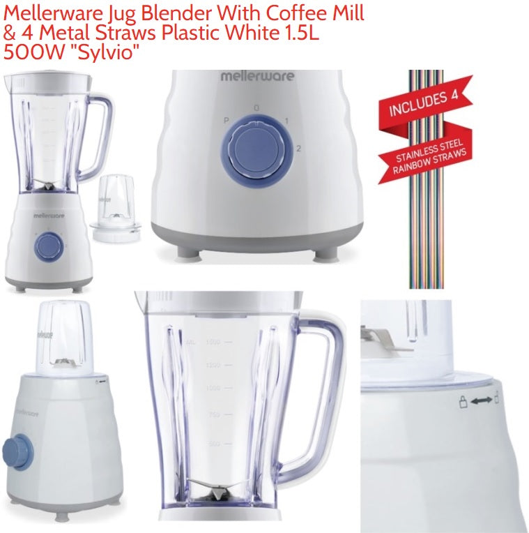 Mellerware 1.5L Jug Blender with Mill 500W