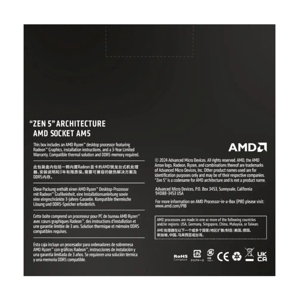 AMD RYZEN 5 9600X 6-Core 3.9GHZ AM5 CPU AMD