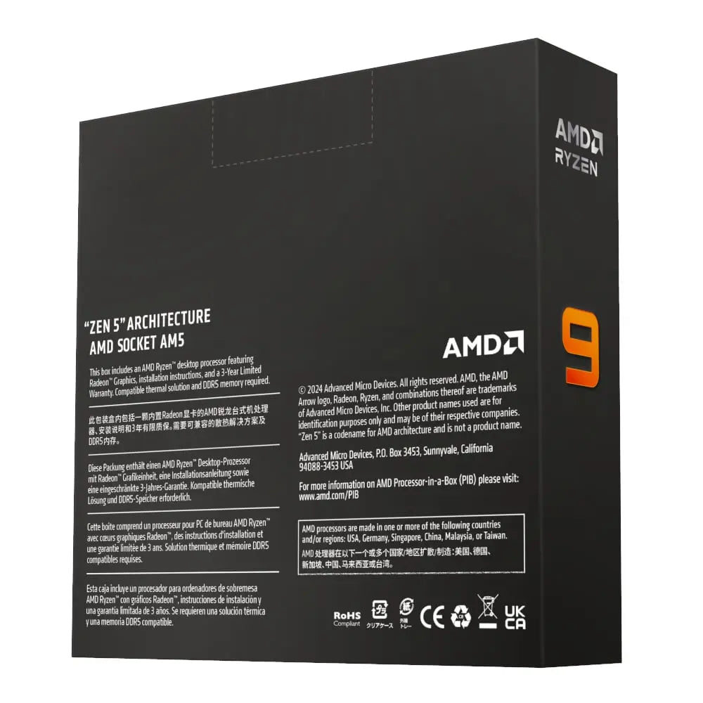 AMD RYZEN 9 9900X 12-Core 4.4GHZ AM5 CPU AMD