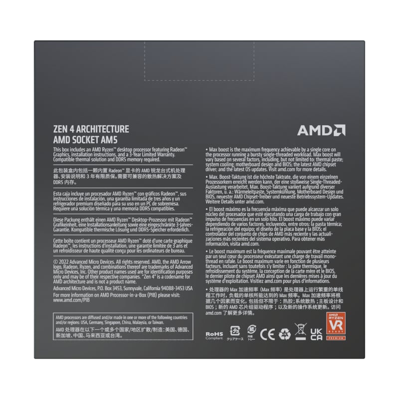 AMD RYZEN 9 7950X 16-Core 4.5GHz AM5 CPU AMD