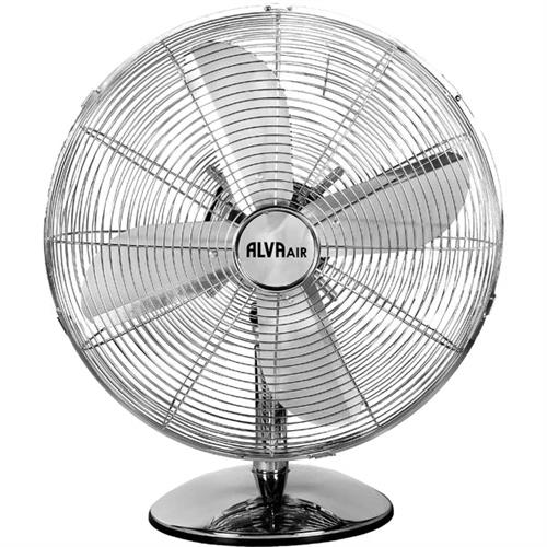 Alva Air 30cm Chrome Metal Desktop Fan Alva