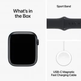 Apple Watch Series 9 GPS 45mm Midnight Aluminium Case with Midnight Sport Band Apple