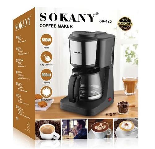 Sokany Black And Silver 900ml Coffee Maker Sokany