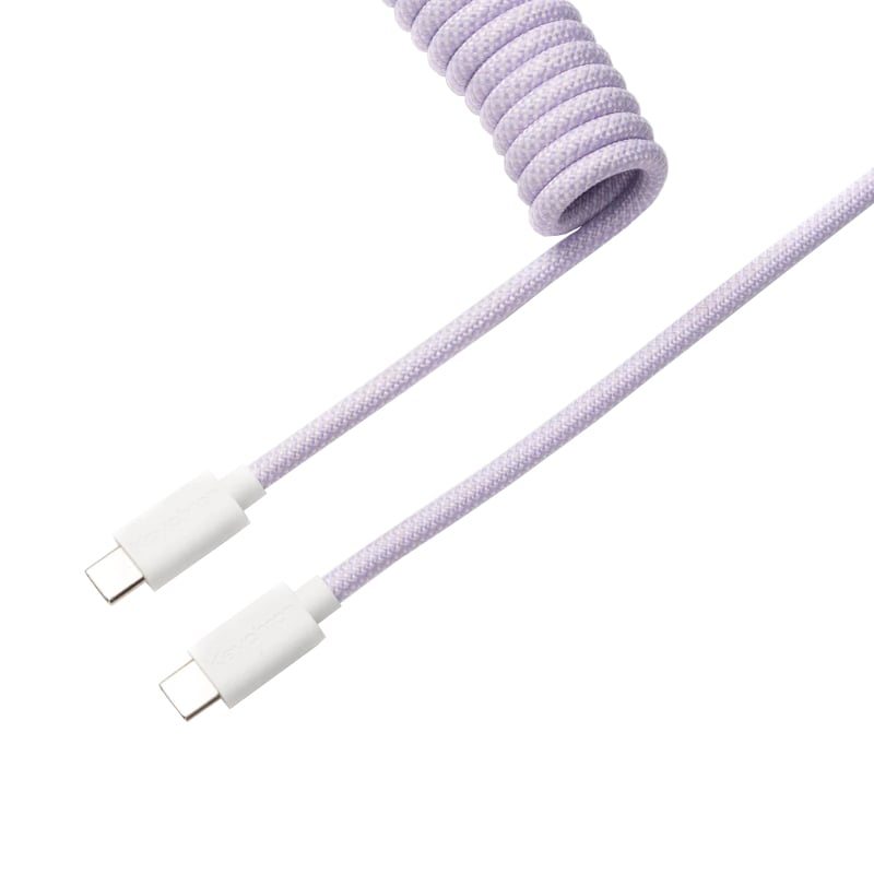 Keychron Coiled Aviator Cable – Light Purple/Straight