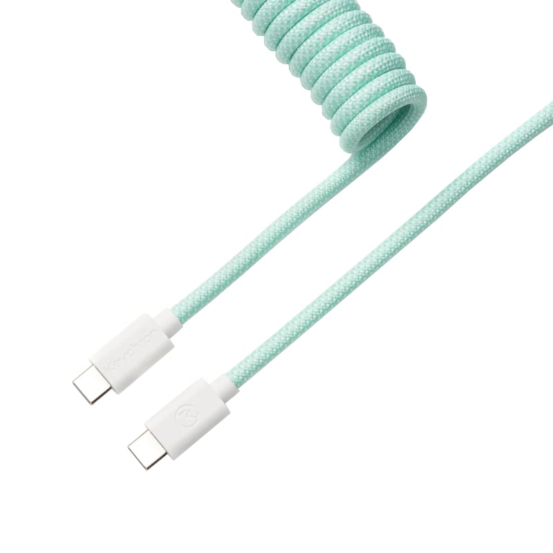 Keychron Coiled Aviator Cable – Mint/Straight