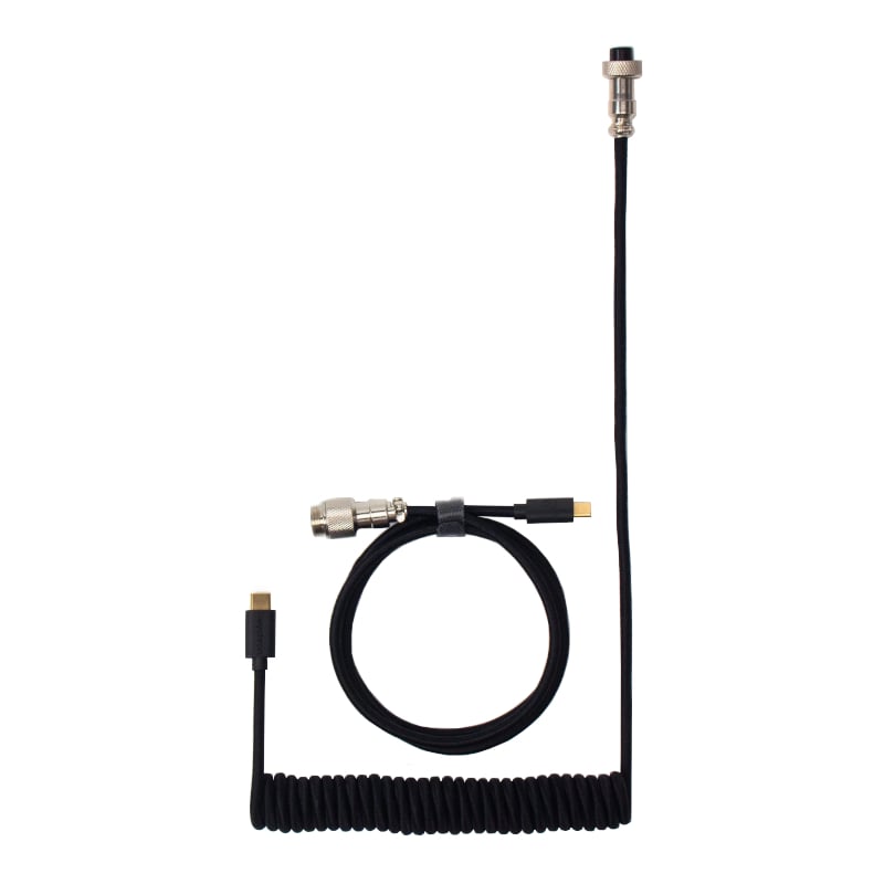 Keychron Coiled Aviator Cable – Black/Straight