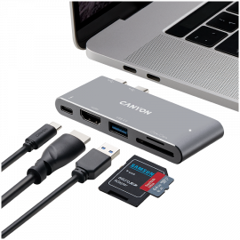 CANYON hub DS-5 5in1 Thunderbolt 3 4k Space Grey CANYON