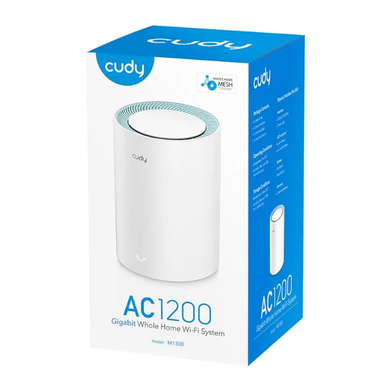 Cudy AC1200 Wi-Fi Mesh Kit 1 Pack With Gigabit Y.M Techprops
