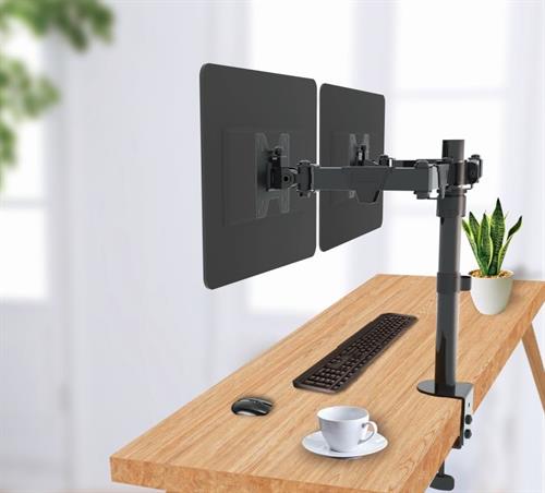 Ellies Double Arm Height Adjustable Desktop Screen Mount ellies