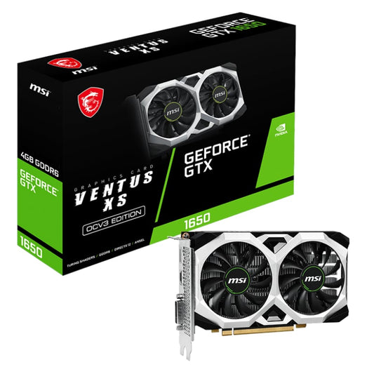 MSI Nvidia GeForce GTX 1650 D6 VENTUS XS OCV3 4GB GDDR6 128-BIT Graphics Card MSI