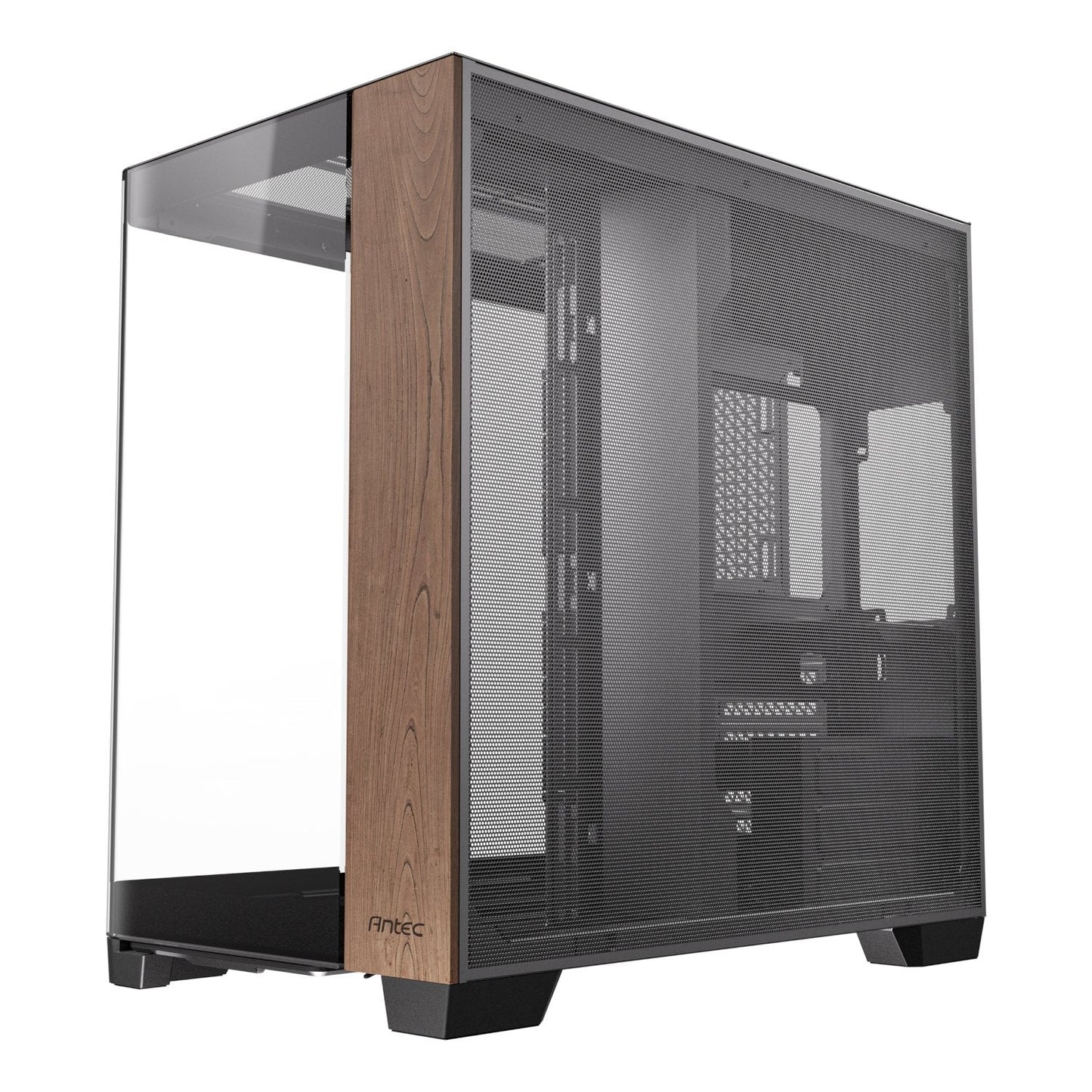 Antec C8 Curved Wood E-ATX | ATX | Micro-ATX | ITX Dual Chamber Gaming Chassis – Black Antec