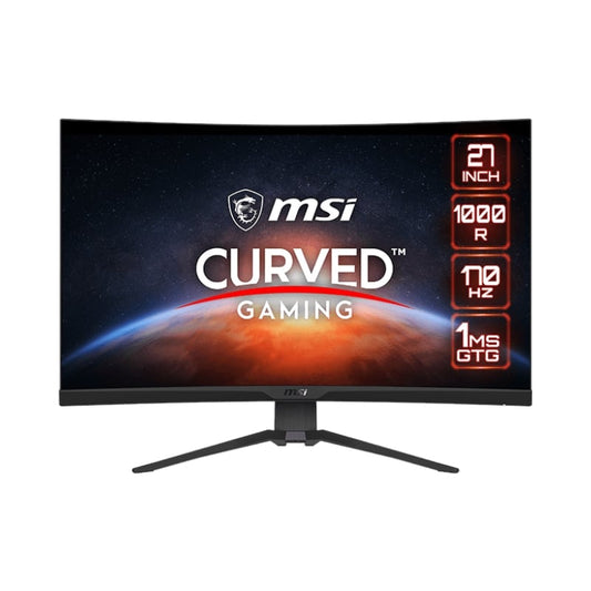 MSI MAG275CQRF QD 27″ Gaming Monitor 2560 x 1440 (QHD) Rapid VA with Quantum Dot 1 ms 170Hz FreeSync Premium HDR Ready 1000R HDMI DisplayPort Tilt and Height Adjustable