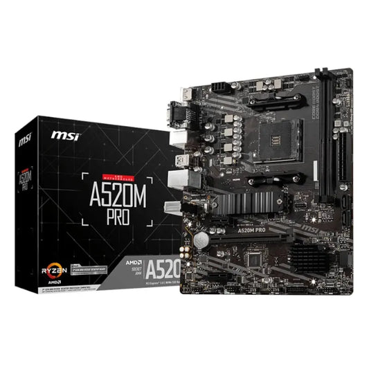 MSI A520M-PRO AMD AM4 MATX Gaming Motherboard MSI