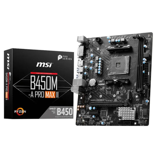 MSI B450M-APRO MAX II AMD AM4 MATX Gaming Motherboard MSI