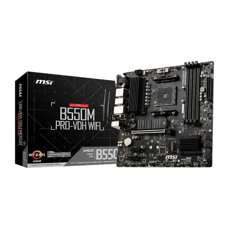 MSI B550M PRO-VDH WIFI AMD AM4 MATX Gaming Motherboard MSI