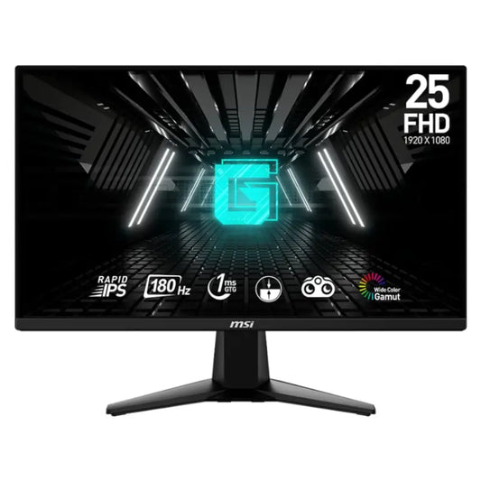 MSI G255F 25″ Gaming Monitor 1920×1080 (FHD) Rapid IPS 1mz 180Hz Adaptive Sync HDMI Displayport Black Y.M Techprops