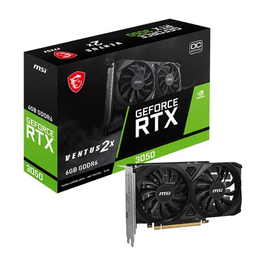 MSI Nvidia GeForce RTX 3050 Ventus 2X 6G OC GDDR6 96-BIT Graphics Card MSI