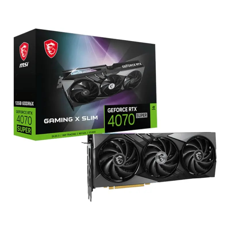 MSI Nvidia GeForce RTX 4070 Super Gaming X Slim 12GB Graphics Card MSI