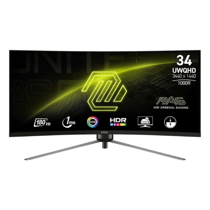 MSI MAG345CQR 34″ Curved Gaming Monitor 3440×1440 (UWQHD) VA 1ms 180Hz