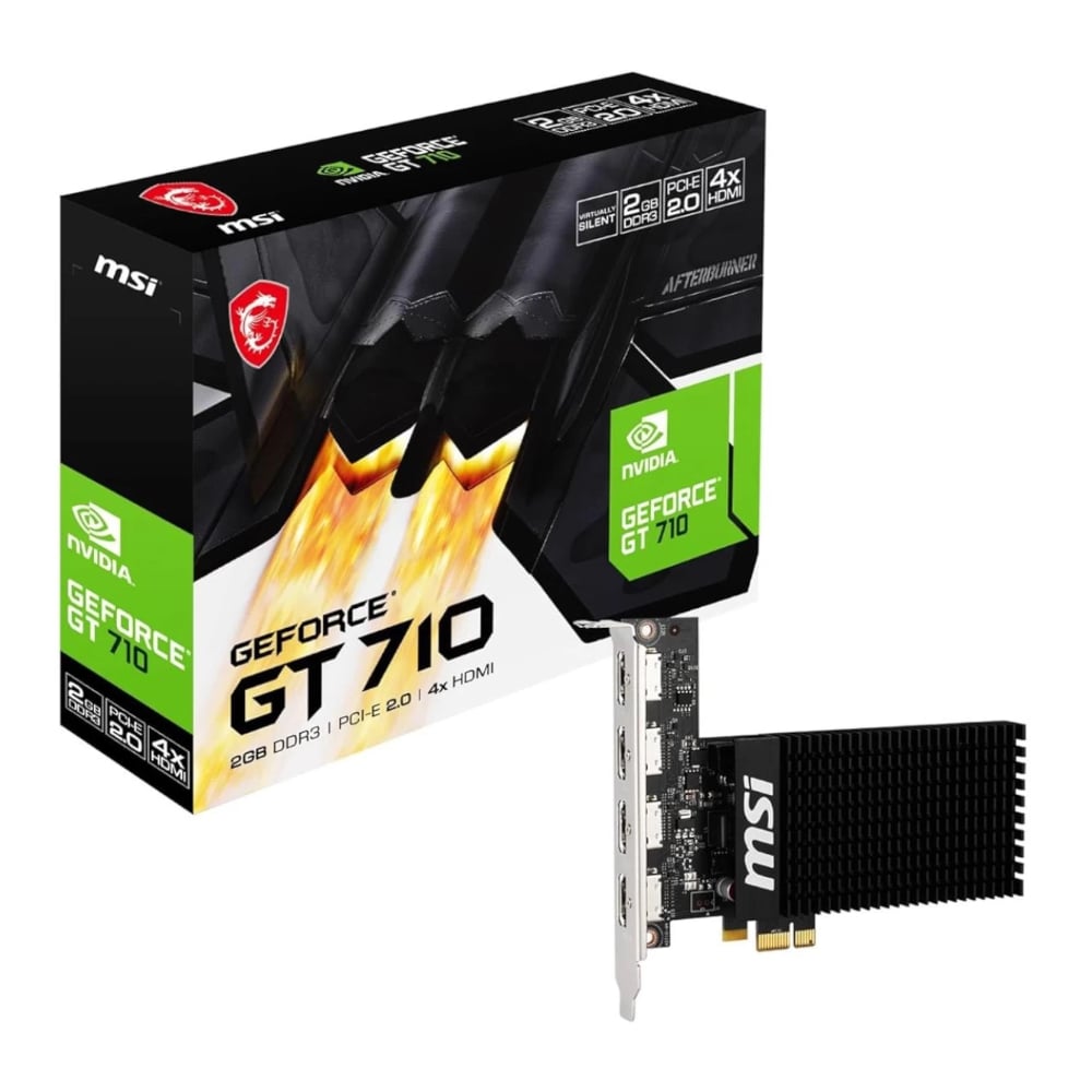 MSI Nvidia GeForce GT 710 2GD3H 2GB 64-BIT 4x HDMI Graphics Card MSI