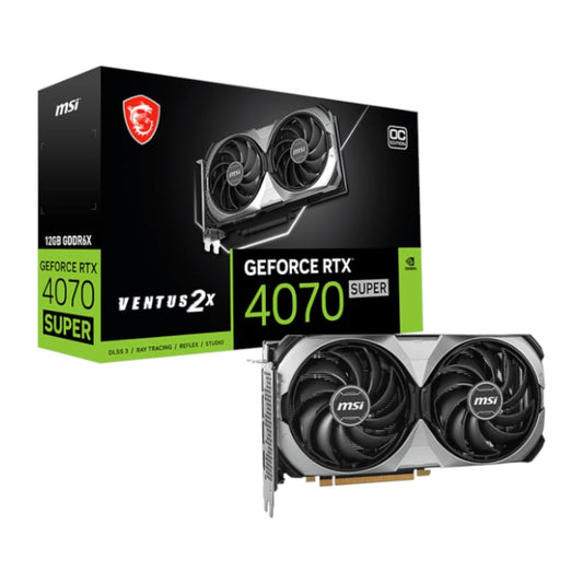 MSI Nvidia GeForce RTX 4070 Super Ventus 2x OC 12GB Graphics Card MSI