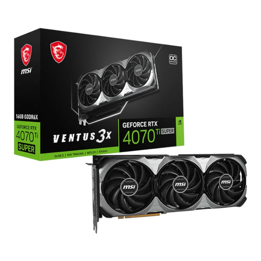 MSI Nvidia GeForce RTX 4070Ti Super Ventus 3x OC 16GB Graphics Card MSI