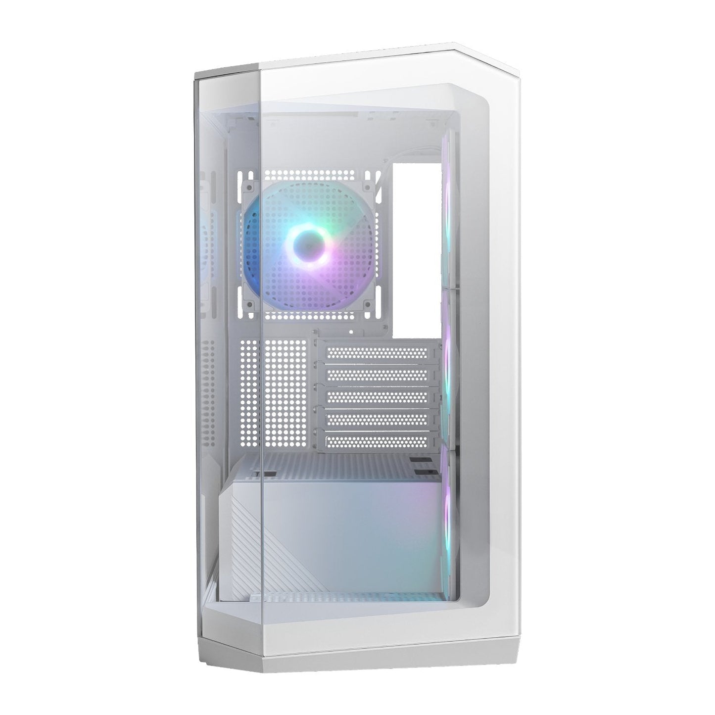 MSI MAG PANO M100R PZ M-ATX ARGB Gaming Chassis – White MSI