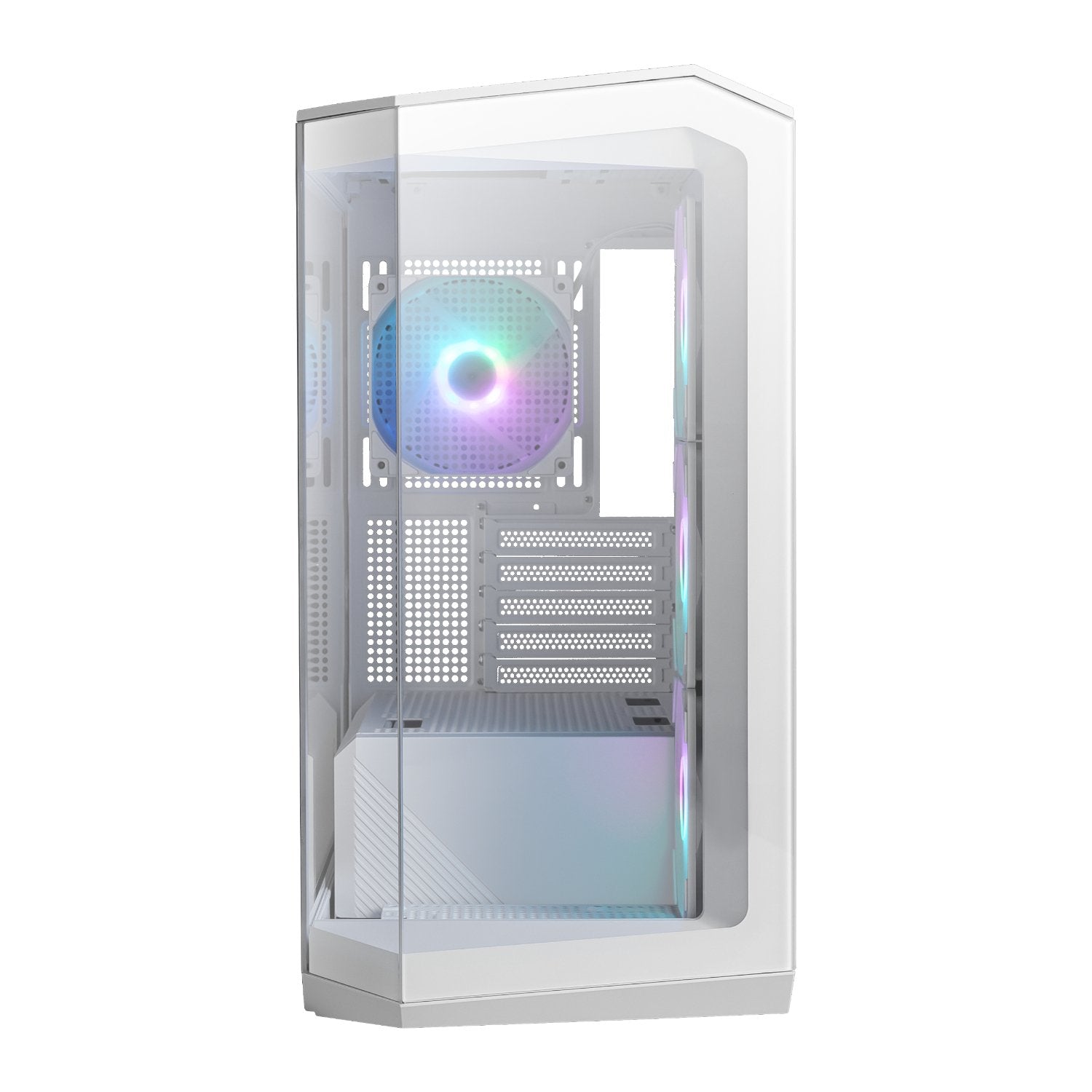 MSI MAG PANO M100R PZ M-ATX ARGB Gaming Chassis – White MSI