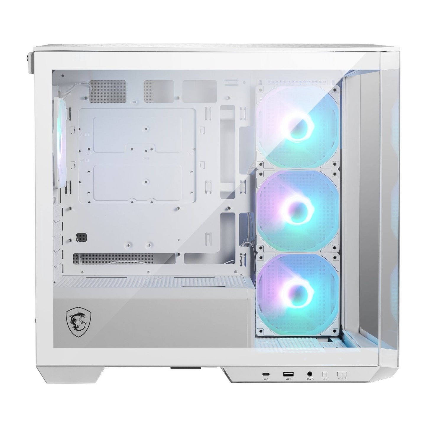 MSI MAG PANO M100R PZ M-ATX ARGB Gaming Chassis – White MSI