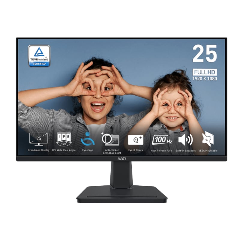 MSI PRO MP251 Professional Monitor 1920×1080 (FHD) IPS 1ms 100Hz HDMI Black MSI