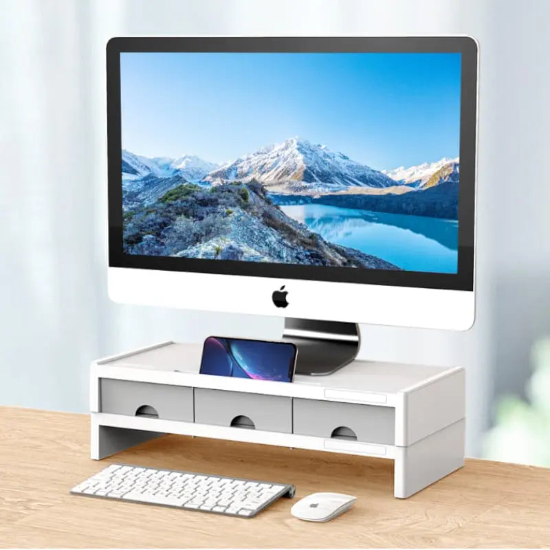 ORICO 14cm Desktop Monitor Stand with Drawers – White Y.M Techprops