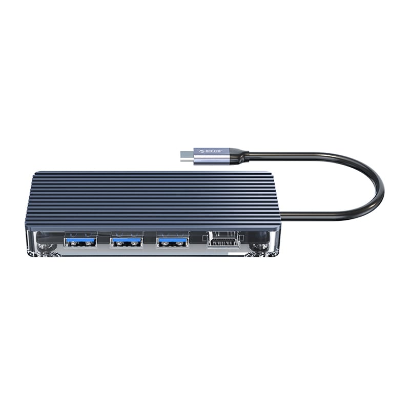 ORICO 8 Port Type-C Transparent Hub – Grey Orico