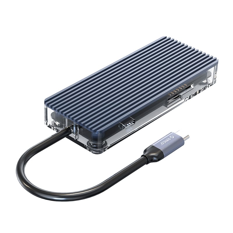 ORICO 8 Port Type-C Transparent Hub – Grey Orico